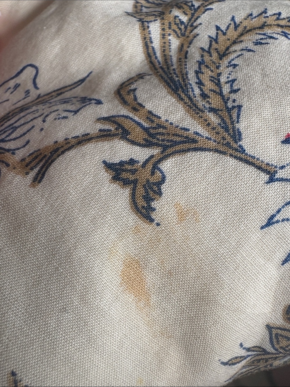 BCBGMaxAzria Cream Maxi Dress with Red & Blue Floral Print - Picture 9 of 9